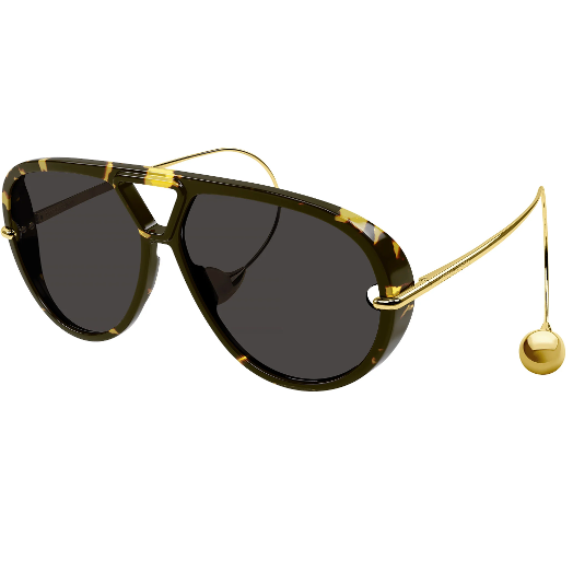 BOTTEGA VENETA DROP AVIATOR SHINY HAVANA